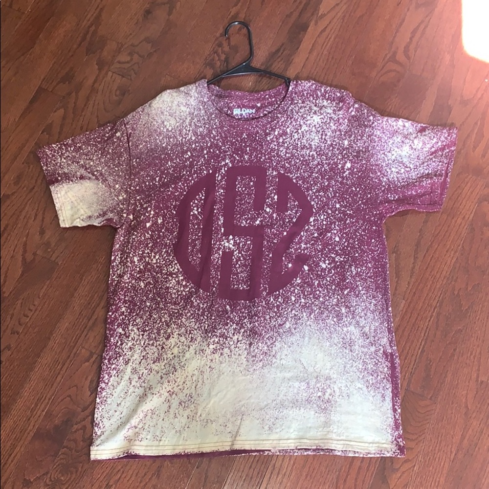 Custom bleach dye tee